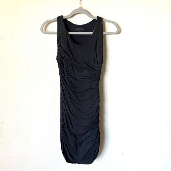 Rag & Bone Cameron Mini Black Dress Draped Bodycon Size 0 - Picture 7 of 11